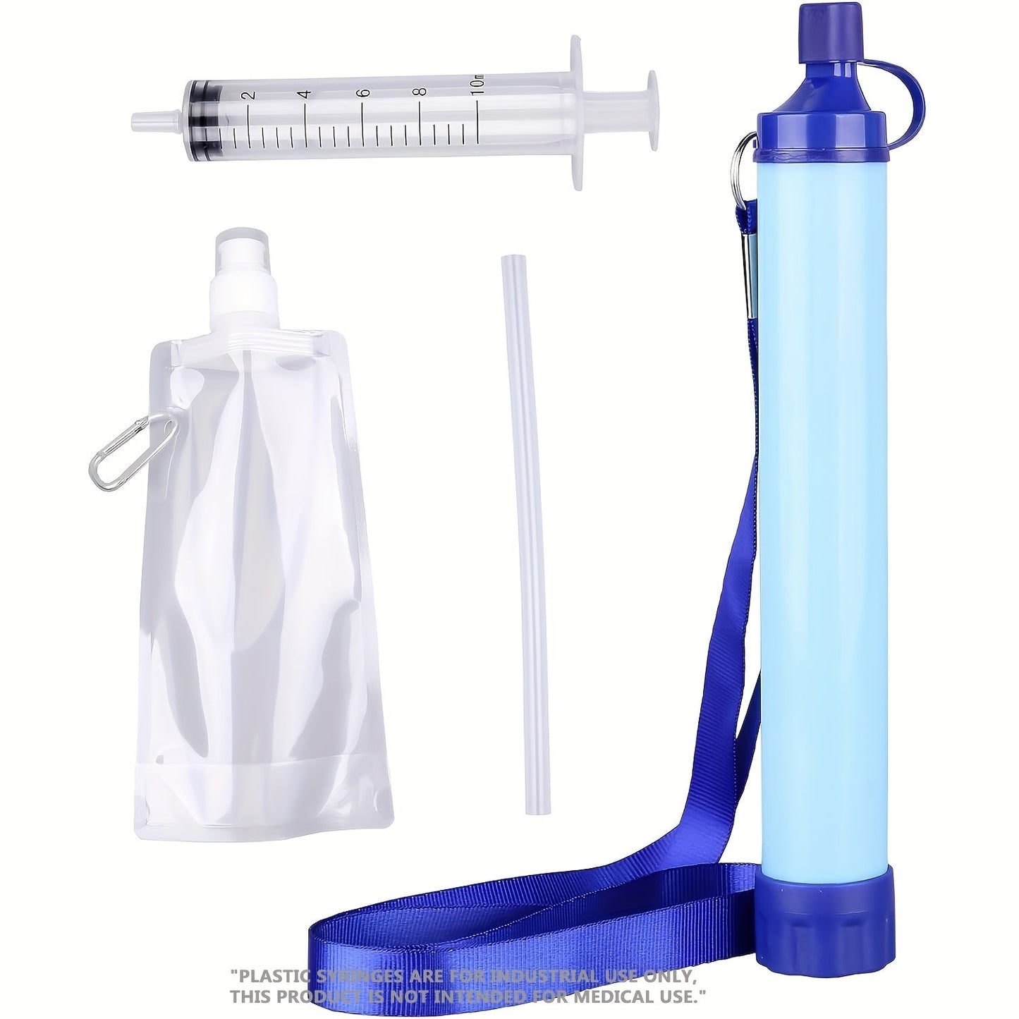 Portable Water Filter Straw for Camping, Hiking & Backpacking – 0.2 Micron Filtration, Filters Up to 10000 Gallons, BPA-Free Survival Water Purifier
