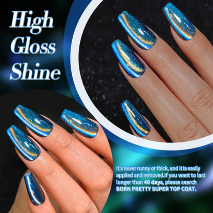 Cat Eye Gel Nail Polish Set 6 Colors 9D Magnetic Polaris Glass Water Light Effect - Semi-Permanent Soak Off LED UV Gel 0.34oz Each - Long Lasting Shimmer Nail Art for Women Salon Home DIY