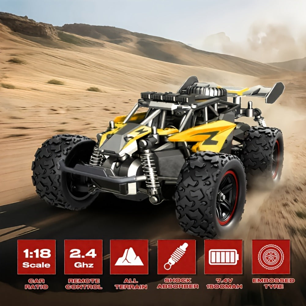 High-Speed RC Off-Road Car 40km/h 4WD All-Terrain Remote Control Climbing Truck with Long-Lasting Battery – Outdoor Racing Vehicle for Boys Kids Teens Ages 8+, Birthday Christmas Gift