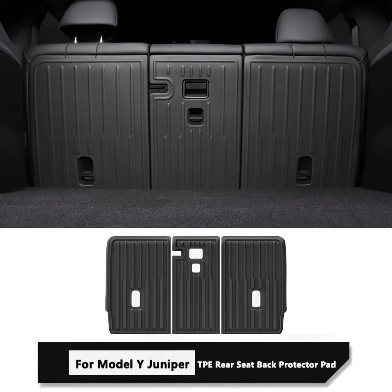Backrest Mats for Tesla 2025 for Model Y Juniper|(not Suitable for Model Y RWD)Car Rear Seat Back Backrest Pads|Back Seat Cover Mats|for Tesla Seat Back Cushion|Trunk Divider Cargo Luggage Liner|Seat Protector|for Tesla Accessories| TPE