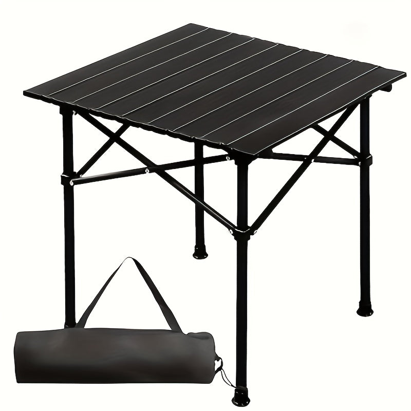 Folding Camping Table with Storage Bag – Large Portable Outdoor Picnic Table for Camping, BBQ, Garden, Backyard & Self-Driving Tours, Lightweight Foldable Car Picnic Table for Family Outdoor Use