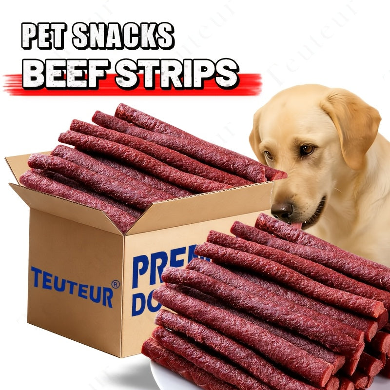 Dog Training Treats Beef Tendon Sticks – Natural High Protein Chews for Puppy Adult Small Medium Large Dogs, Grain-Free Beef Jerky Molar Sticks, Long Lasting Reward Chews for All Breeds