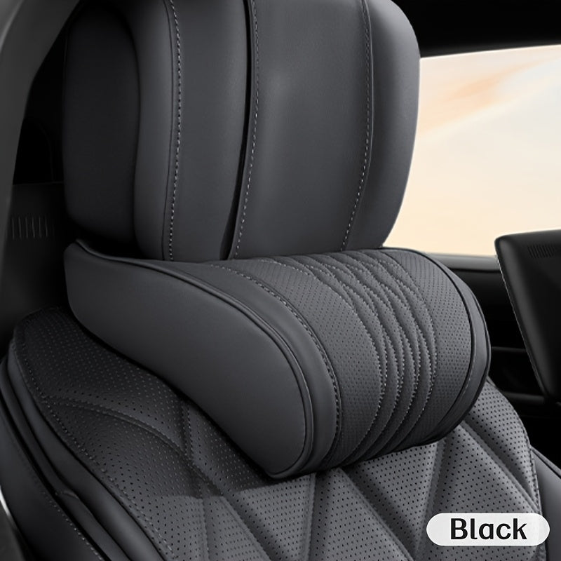Luxurious Napa Headrest- Ultra Soft and Breathable Design, Neck Support and Form-Fitting Shape, Suitable for All Car Models, Can Be Used in Most Vehicles, Durable High-Quality Material, Suitable for Long-Distance Driving and Office Use
