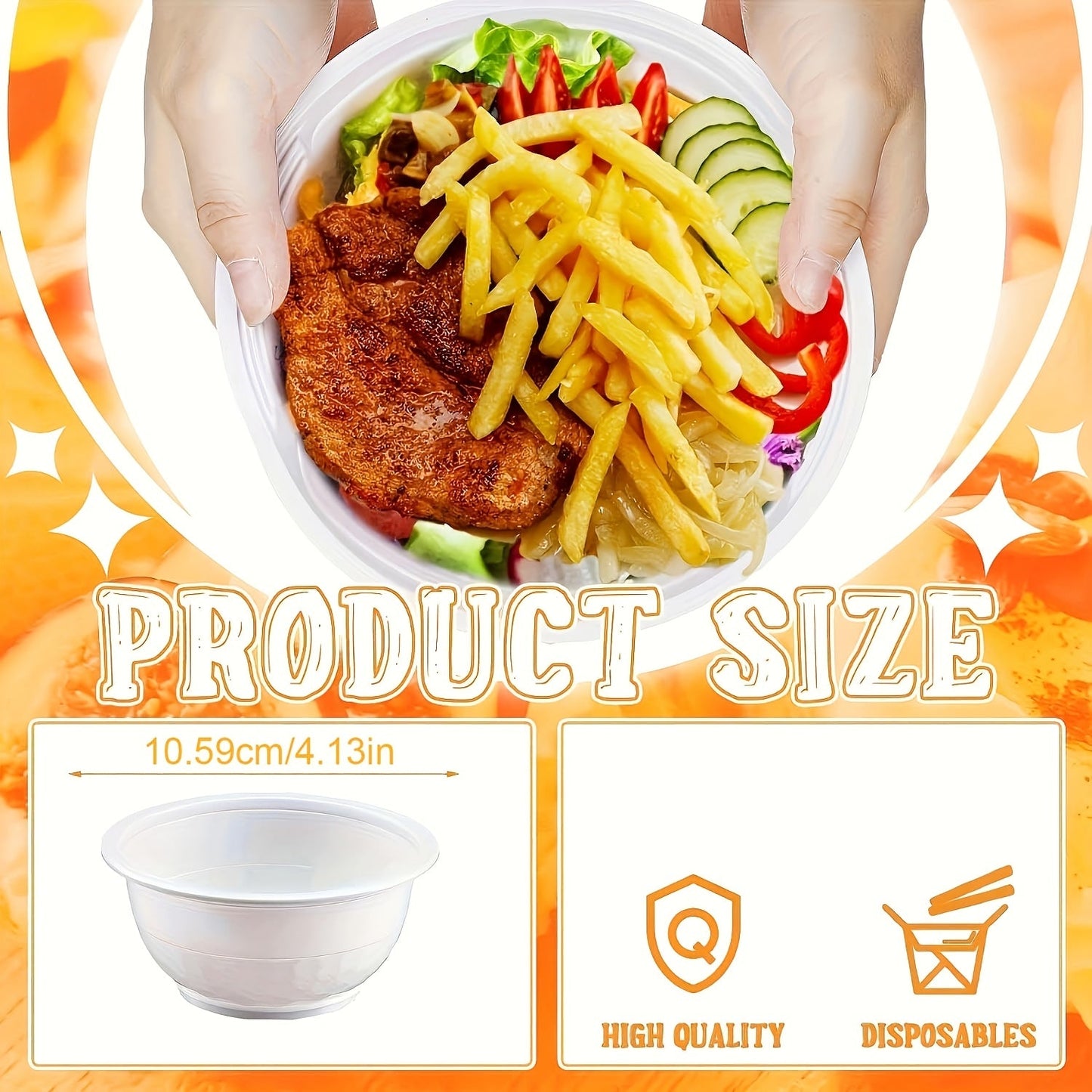 Disposable Plastic Bowls 13oz Soccer Pattern - 240/120 Pack Hard Plastic Party Bowls with Handles, Bulk Serving Bowls for Ice Cream, Salad, Snacks, Camping, BBQ, Picnic Party Supplies