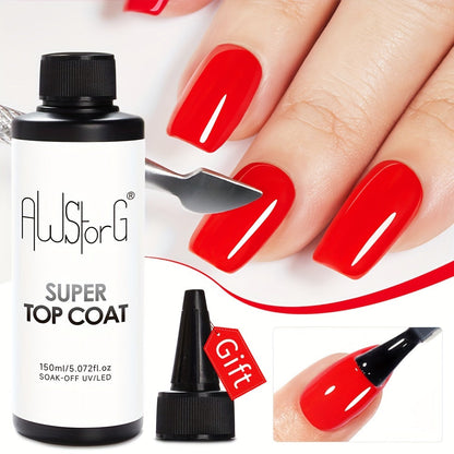 Gel Nail Top Coat 15ml Super Glossy & Matte Soak-Off LED Gel Polish Base Coat — Long-Lasting Salon Manicure Functional Gel Varnish for Home & Nail Salon Use