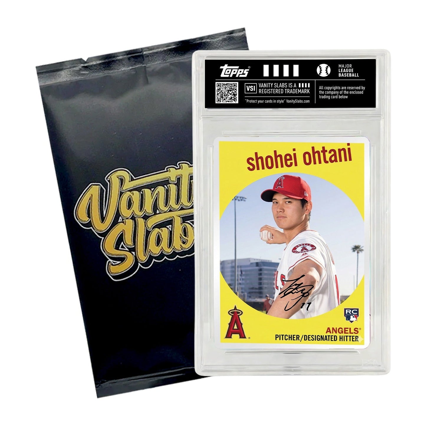 Baseball Mystery Card in Vanity Slab Display – Rookie, Star, Autograph or Insert Style | Topps & Panini MLB Collectible Gift for Baseball Fans & Sports Card Collectors