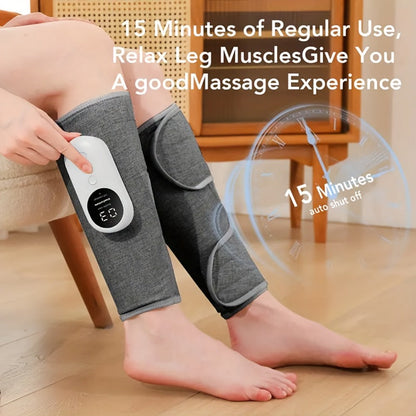 Air Compression Leg Massager – Cordless Calf & Foot Massager with 3 Intensity Levels for Legs, Thighs, Knees & Feet | Circulation Booster, Holiday Gift for Women & Men
