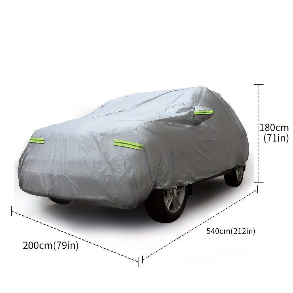 SUV Car Cover XXL Outdoor UV Sun Dust Protection – Fits Jeep Grand Cherokee & Large SUVs, 540x200x180cm All-Weather Waterproof Scratch-Resistant Vehicle Cover