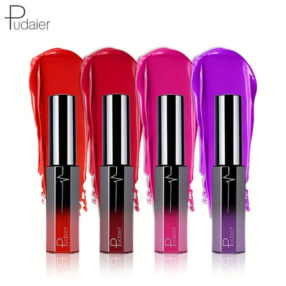 Matte Liquid Lipstick Velvet Finish 24H Waterproof Anti-Smudge – High Pigment Cup-Proof Long-Lasting Lip Glaze 20+ Bold Shades for All Skin Tones Women Pudaier