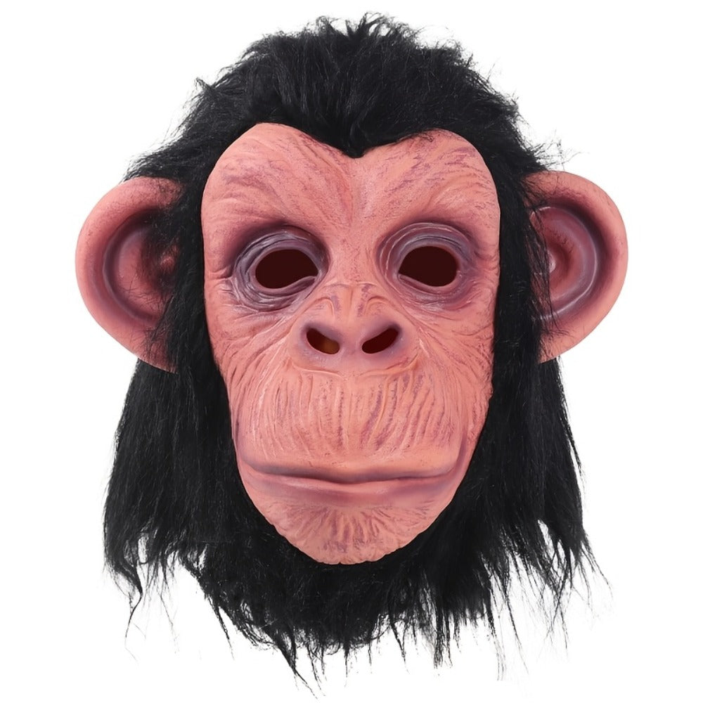 Gorilla Mask Adult Realistic Natural Latex Animal Head Costume – Funny Halloween Cosplay Role Play Holiday Gift, Orangutan & Open-Mouth Gorilla Styles