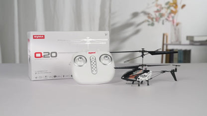 SYMA Q20 RC Helicopter for Kids 3.5CH – Altitude Hold One-Key Takeoff Indoor Drone, Alloy Body Gyro-Stabilized Remote Control Helicopter for Beginners Boys & Girls Ages 8 9 10 11 12, Birthday Christmas Gift (Black)
