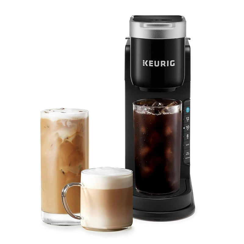 Keurig K-Café Barista Bar Single Serve Coffee Maker – Hot & Iced Coffee, Cold Brew, Coffee Shot, Brew Over Ice, 3 Cup Sizes 8-12oz, 42oz Reservoir, K-Cup Compatible – Black, Certified Refurbished