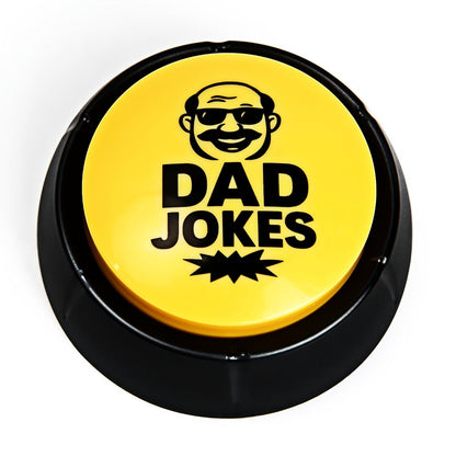Dad Joke Button Funny Gag Gift for Men – Push Button for Hilarious Jokes, Perfect Father's Day Gift, White Elephant, Christmas Stocking Stuffer & Birthday Gift from Daughter for Ages 14+