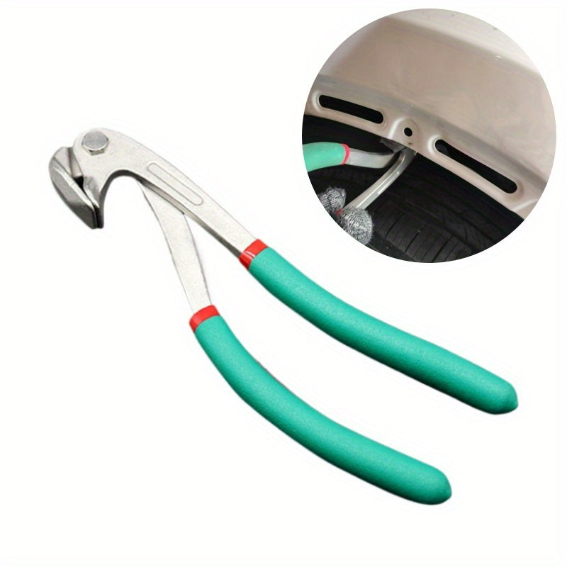 Heavy Duty Body Dent Edge Pliers | Portable Auto Collision Repair Edge Pliers - Door Edge Hawkbill Pliers, Ergonomic Green Handle & Durable Construction, Door Wing Crimping Tool, Stainless Steel Material By Yx&St