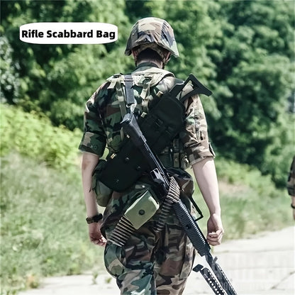 Tactical Shotgun Holster with MOLLE System – 19" 600D Oxford Cloth, Adjustable Strap & Shell Loops, Lightweight Hunting & Shooting Scabbard for Tactical Vests, Belts & Packs