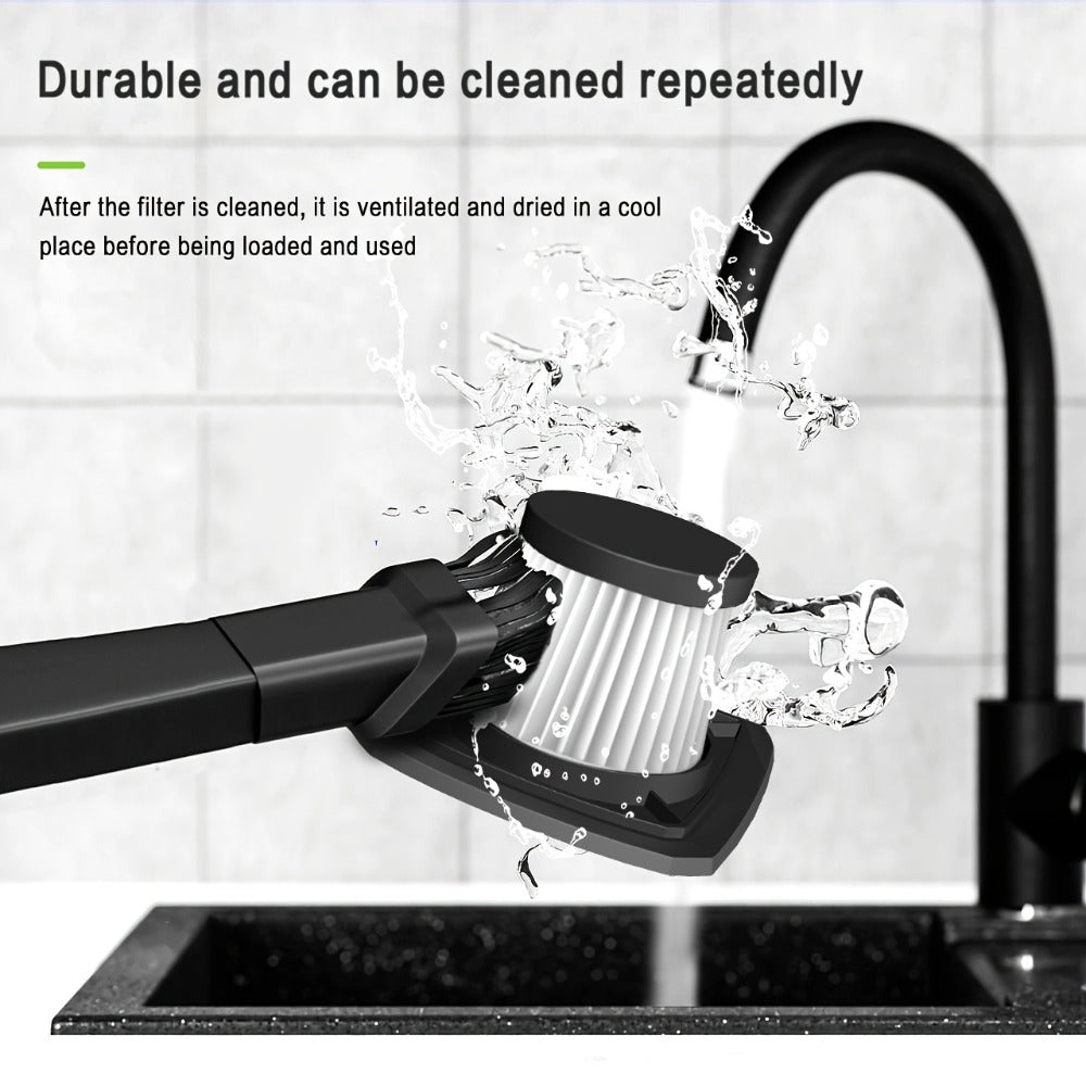 Handheld Cordless Vacuum Cleaner with Powerful Suction – Portable USB Rechargeable Mini Vacuum with Multiple Accessories for Car, Home, Office & Tight Spaces