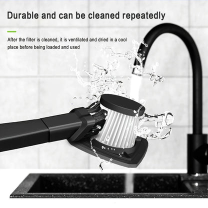 Handheld Cordless Vacuum Cleaner with Powerful Suction – Portable USB Rechargeable Mini Vacuum with Multiple Accessories for Car, Home, Office & Tight Spaces