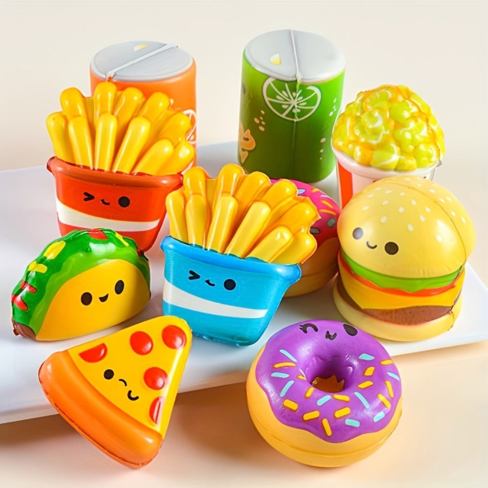 Squishy Toys 20 Pack Slow Rise – Individually Wrapped Foam Squishies 1.5–2.25" Fast Food Fidget Toys for Kids, Party Favors, Goodie Bag Fillers, Classroom Prizes & Birthday Gifts
