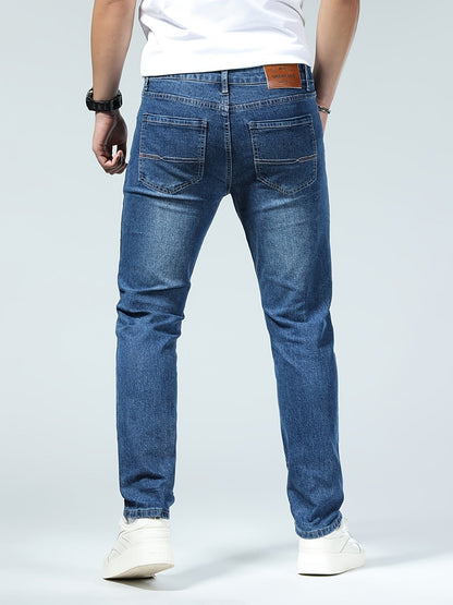 Men's Slim Fit Jeans - Classic Wash Clean Finish Streetwear 181029