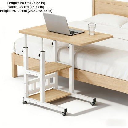 Bedside Table with Wheels Adjustable Height – Multi-Style Nursing Care Table for Elderly & Patients | Single & 3-Tier Rolling Overbed Dining Table, Home Medical Convalescent Furniture, 13 Styles