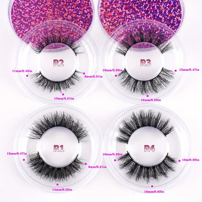5D Faux Mink False Eyelashes 20 Pairs Multipack – Wispy Strip Lashes in 4 Mixed Styles Cat Eye Extra Thick Fluffy & Natural D Curl, Reusable Dramatic Lashes for Makeup, Parties & Beauty Gifting