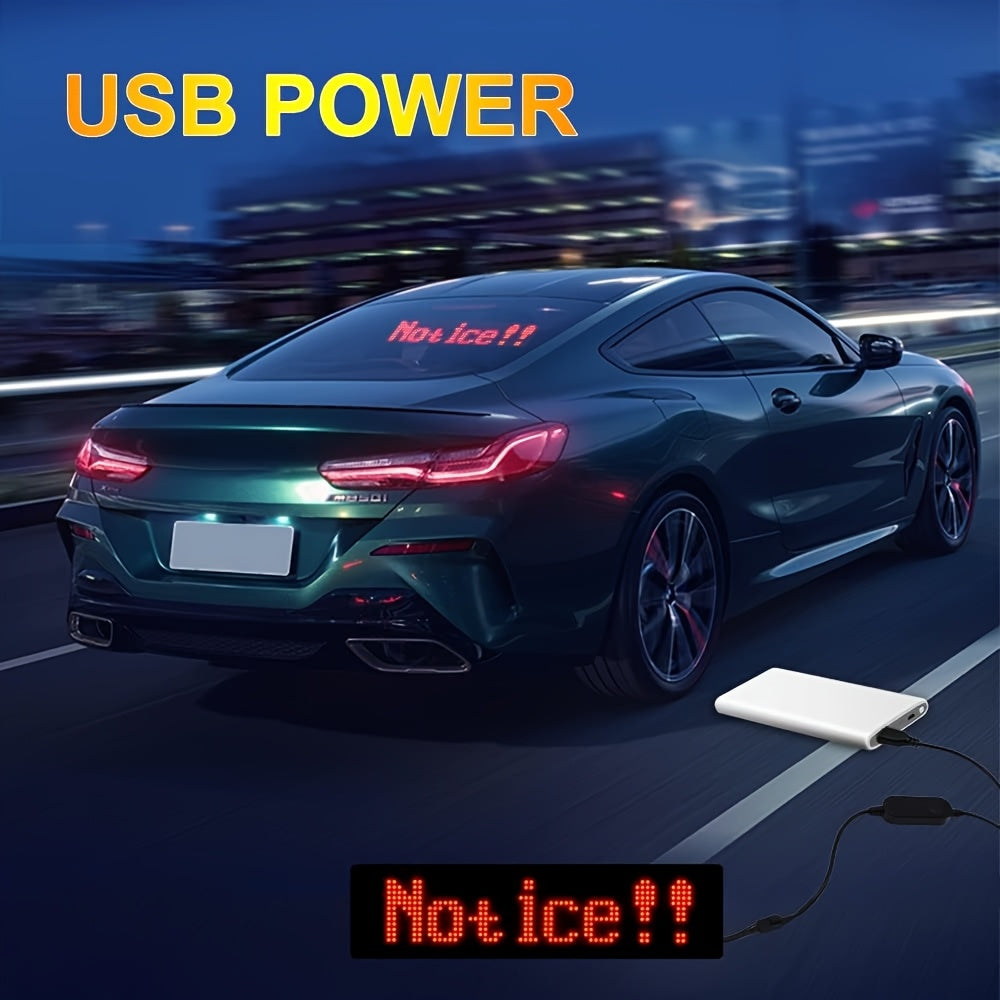 LED Devil Eye Lights for Car, Programmable Led Sign, Flexible LED Matrix Pixel Panel, USB Power Supply, Pre-Made Animation And Text Led Car Sign, APP& Remote Control, LED Sign for Car, Halloween, Christmas, New Year, And Birthday Decorations
