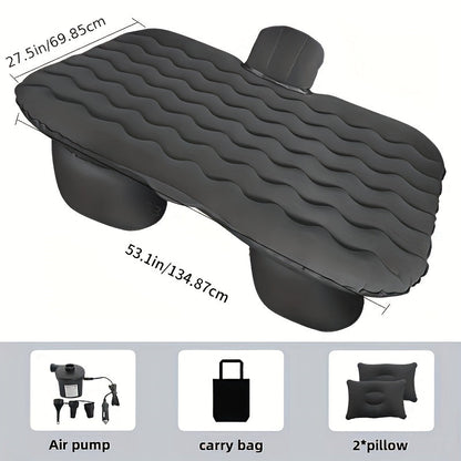 Car Inflatable Mattress Air Bed for Truck SUV MPV Back Seat with 2 Pillows Portable Camping Air Mattress for Road Trips Hiking Backpacking Outdoor Travel Black Dark Blue