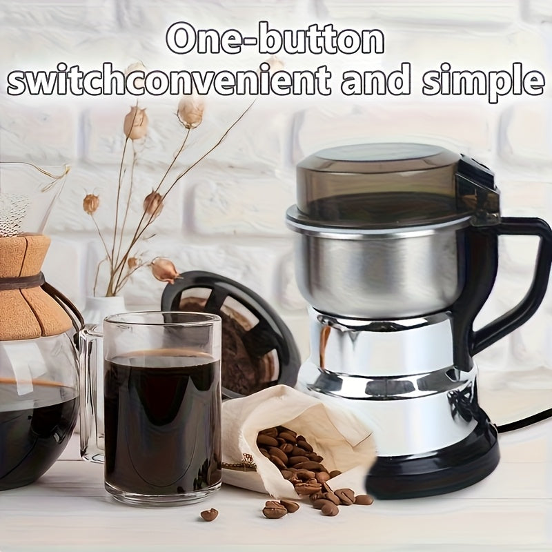 Electric Grain Grinder Mill – High-Speed Spice Coffee Herb Grinding Machine with Powerful Motor, Compact Design for Home Kitchen Use, 1 or 2 Piece Set Available