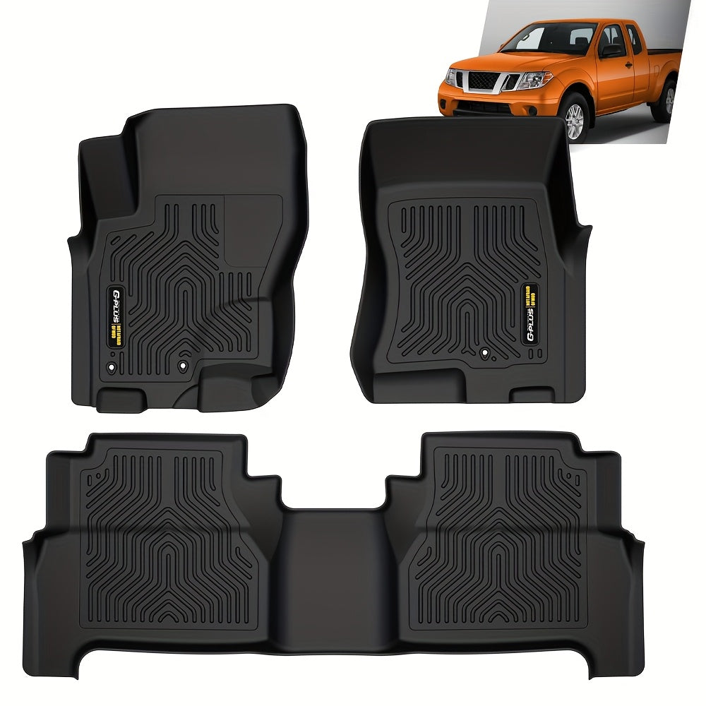 All Weather TPE Floor Mats Liners Set Fit For Nissan For Frontier Crew Cab 2008-2021