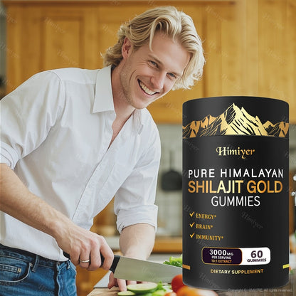 Shilajit Supplement 3000mg with Ginger, Ginseng & Ashwagandha — Pure Fulvic Acid & Multi-Mineral Phytonutrient Formula for Energy, Vitality, Strength & Whole-Body Wellness | 1-3 Bottle Options