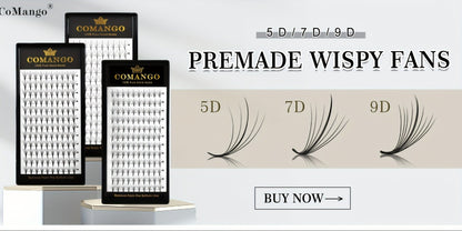 120-Fan Tray Premade Volume Lash Extensions 5D 7D 9D Wispy Faux Mink Eyelash Extensions C D Curl Mix 8-15mm Fluffy Pointy Base Individual Lashes for DIY Beginners Natural Look