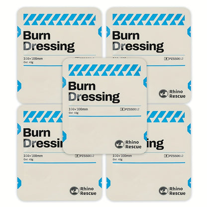 Cooling Gel Pad 5-Pack 4x4 Inch Non-Adherent Burn Dressing – Hydrogel First Aid Wound Care Pads for Burns, Blisters & Scalds, Portable Emergency Preparedness Kit for Home Outdoor Camping