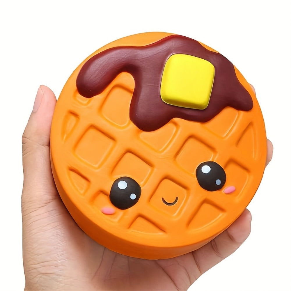 Jumbo Squishy Slow Rising Toy Scented – Giant Chocolate Biscuit Cheese Squishies for Kids, Soft PU Squeeze Stress Relief Sensory Toy, Cute Food Squishy Gift for Girls Boys