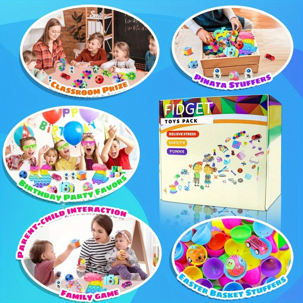 Fidget Toys Bulk 1000 Pcs Party Favors for Kids – Sensory Stress Relief Toy Pack, Classroom Prizes, Treasure Box Fillers, Goodie Bag Stuffers, Birthday Party Supplies for Boys Girls
