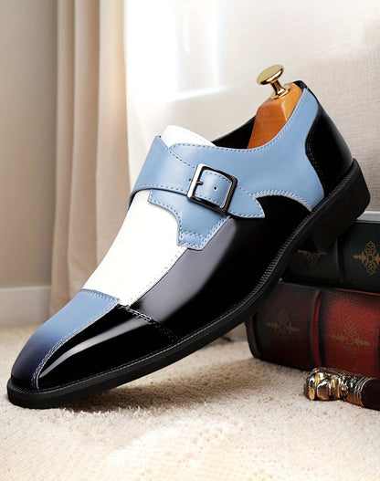 Men's Loafers & Slip-Ons - Color Blocked & Metal Buckle 120933
