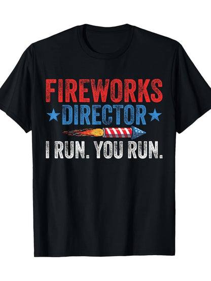 Men's Patriotic T-Shirt - Crew Neck Short Sleeve Weekend Style 559269