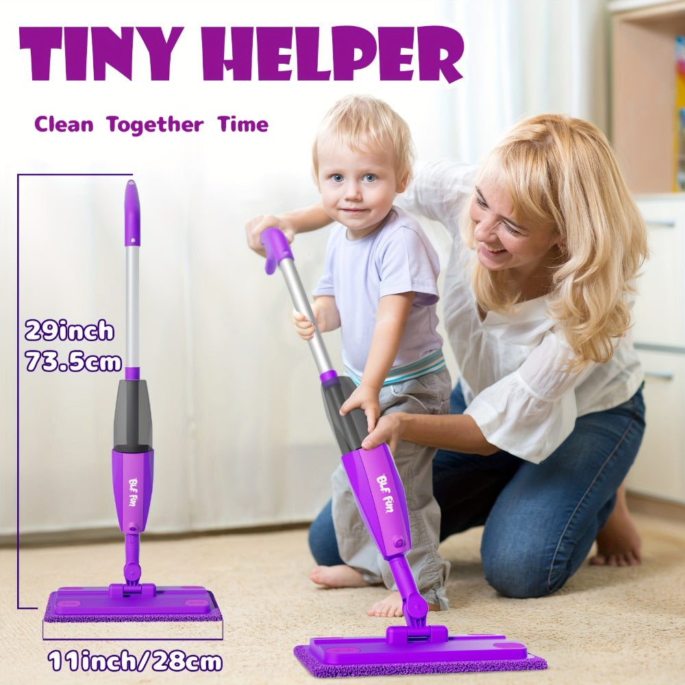 Kids Spray Mop Toy with Water Sprayer – Pretend Play Housekeeping Kit for Floor Cleaning | STEM Educational Toy, Birthday Gift for Boys & Girls Ages 3 4 5 6 7 8
