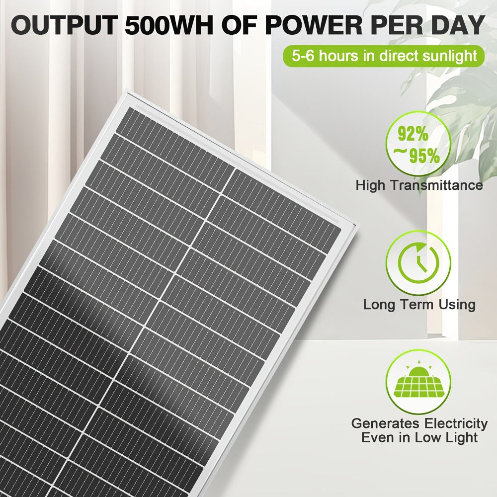 200W Solar Panel Kit 2x100W 18BB Monocrystalline – 12V High Efficiency Off-Grid Photovoltaic Power for RV, Car, Camping, Boat, Home Battery, Shed & Farm