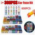 600pcs Truck Blade Fuse Kit (2 Boxes, 300pcs Each) | Complete Automotive Fuse Assortment for Vehicle Maintenance - Essential Truck & Car Fuse Set with Mixed Amperages - Reliable Auto Accessories for Repairs by JAHY2TECH