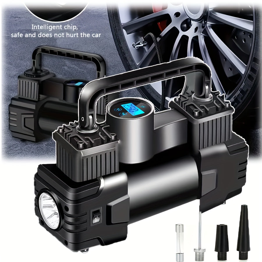 Portable Tire Inflator, 12V 150 PSI, Handheld Pump with Digital Pressure Gauge, for Car, Motorcycle, Bicycle, Balls, And Sports Equipment, Cars, Inflatable Mats, Swimming Rings, Kayaks, Without Battery
