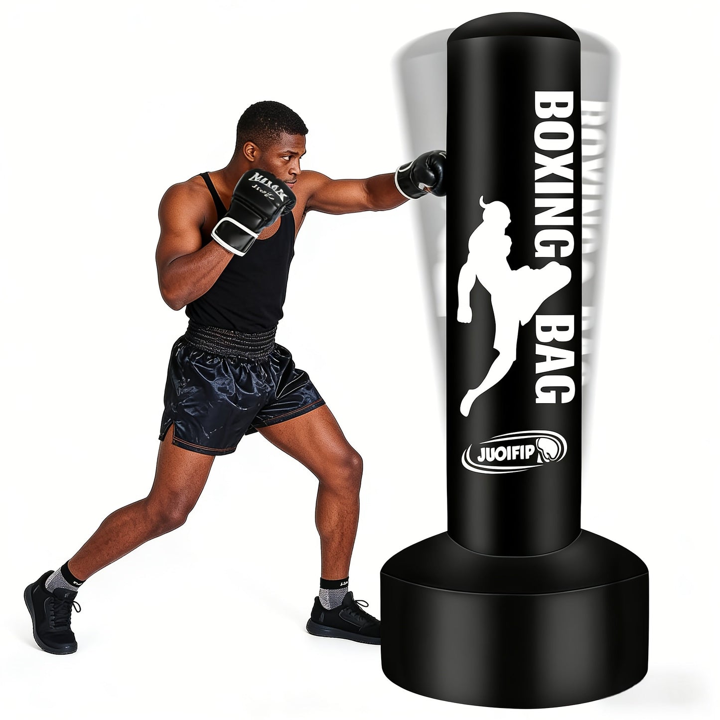 Freestanding Punching Bag 69" Heavy Bag with Stand – Inflatable Kickboxing Bag for MMA, Muay Thai & Fitness Training, No-Mount Standalone Base, Indoor & Outdoor Use, Ages 14+
