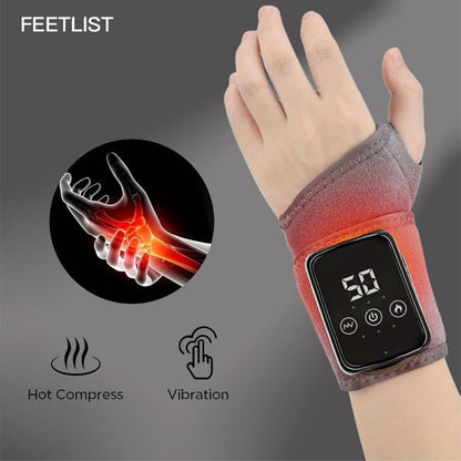 Heated Hand Massager Gloves – Rechargeable Vibrating Wrist & Hand Protector with 3-Speed Heat Control, Warm Massage Gloves for Arthritis, Joint Pain & Winter Hand Care (Unisex)