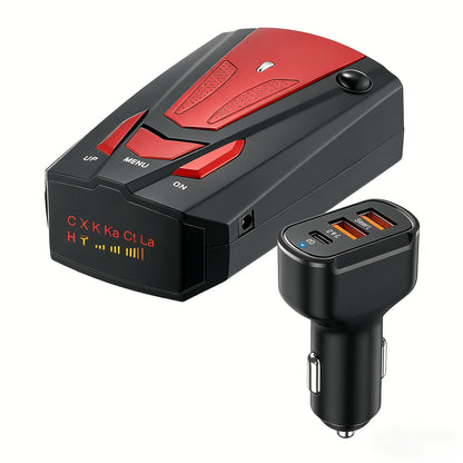 16-Band Advanced Car GPS Detector - 360° Anti-GPS Camera LIDAR Detector with Voice Alarm, Real-Time Threat Alerts, And Enhanced Safety Features for Secure Driving