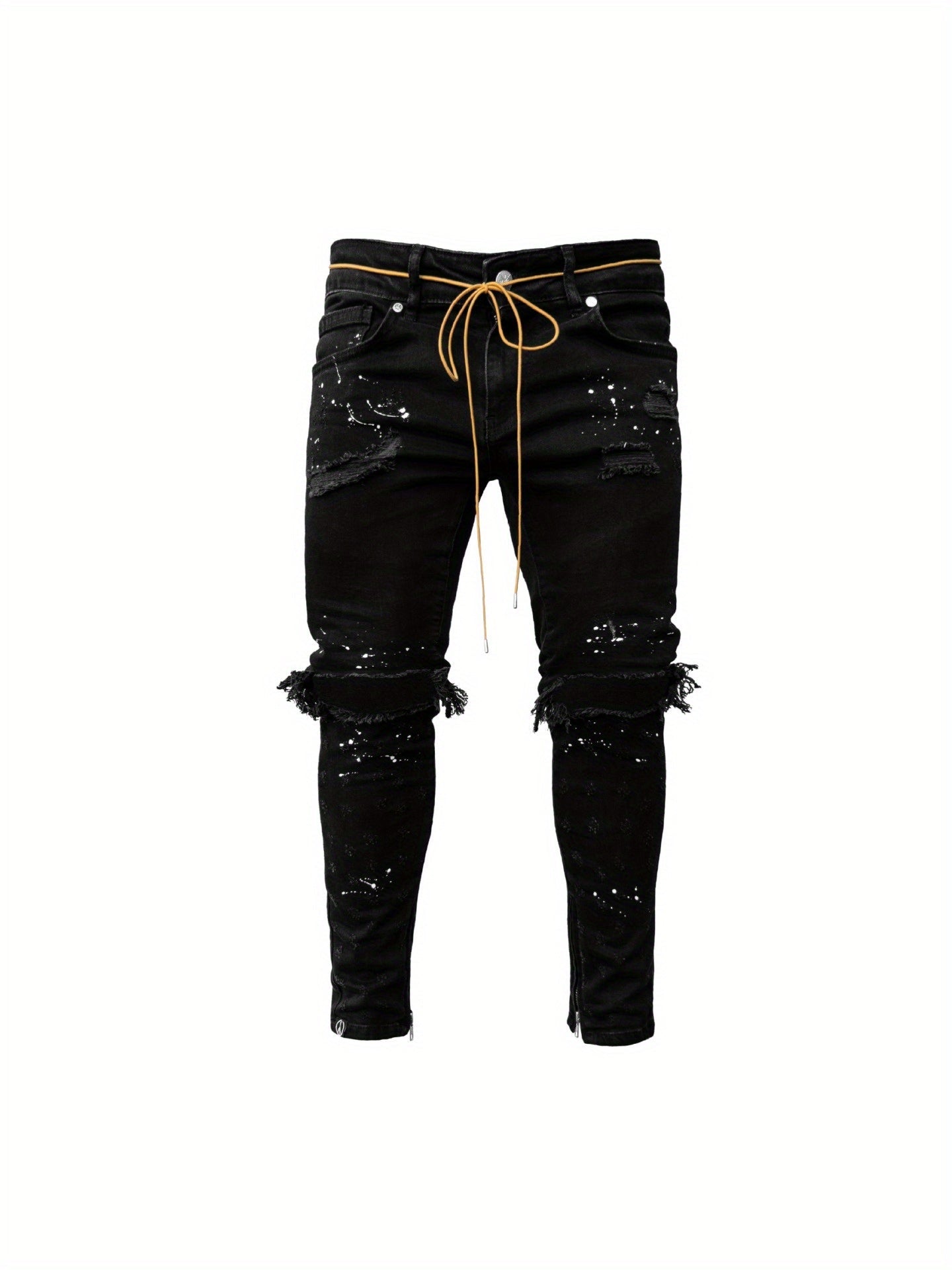 Men's Skinny Jeans - Classic Wash Distressed Modern
