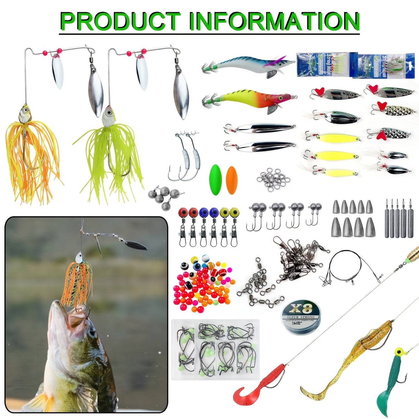 Fishing Lures Kit 346pcs with Tackle Box – Crankbaits, Minnow, Spinnerbaits, Spoons, Soft Baits, Jigs, Hooks, Weights & Sinkers, Topwater Lures for Freshwater & Saltwater Bass Fishing, Angler Gift Set