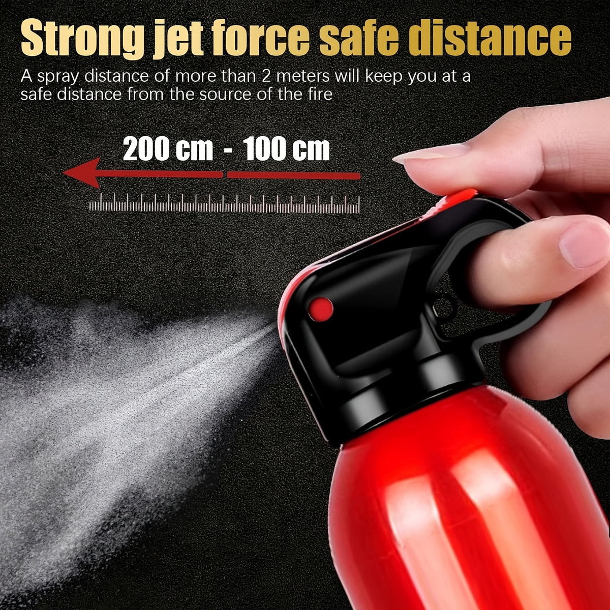 Portable Fire Extinguisher | Home, Garage, Kitchen, Car Four-in-One Small Fire Extinguisher | for Electrical, Textile | Non-toxic, Easy to Clean | Wall-mounted