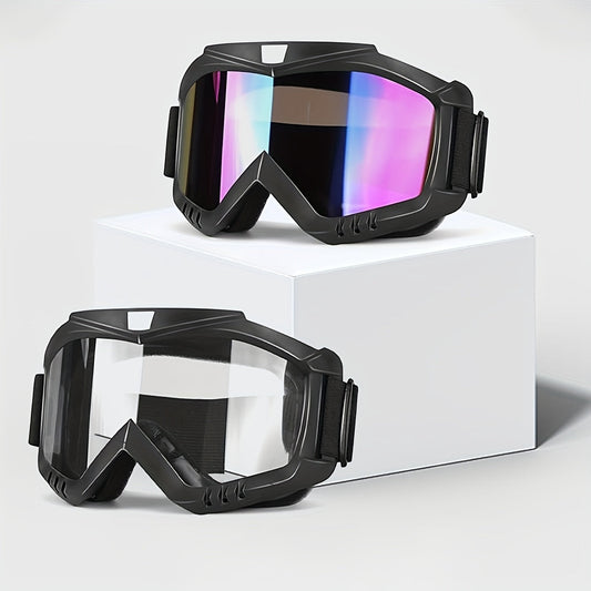 Ski Goggles 2-Pack Unisex UV400 Anti-Fog TPU Frame Adjustable Elastic Strap Snow Goggles for Skiing Snowboarding Ice Hockey Alpine Skiing – Fits All Face Shapes