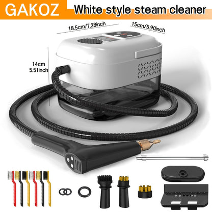 High Temperature Pressurized Steam Cleaner Handheld Portable Steam Cleaning Machine Set with Brush Heads & Glass Scraper - Multi-Surface for Kitchen, Bathroom, Furniture, Car & Tile Grout, Multiple Colors