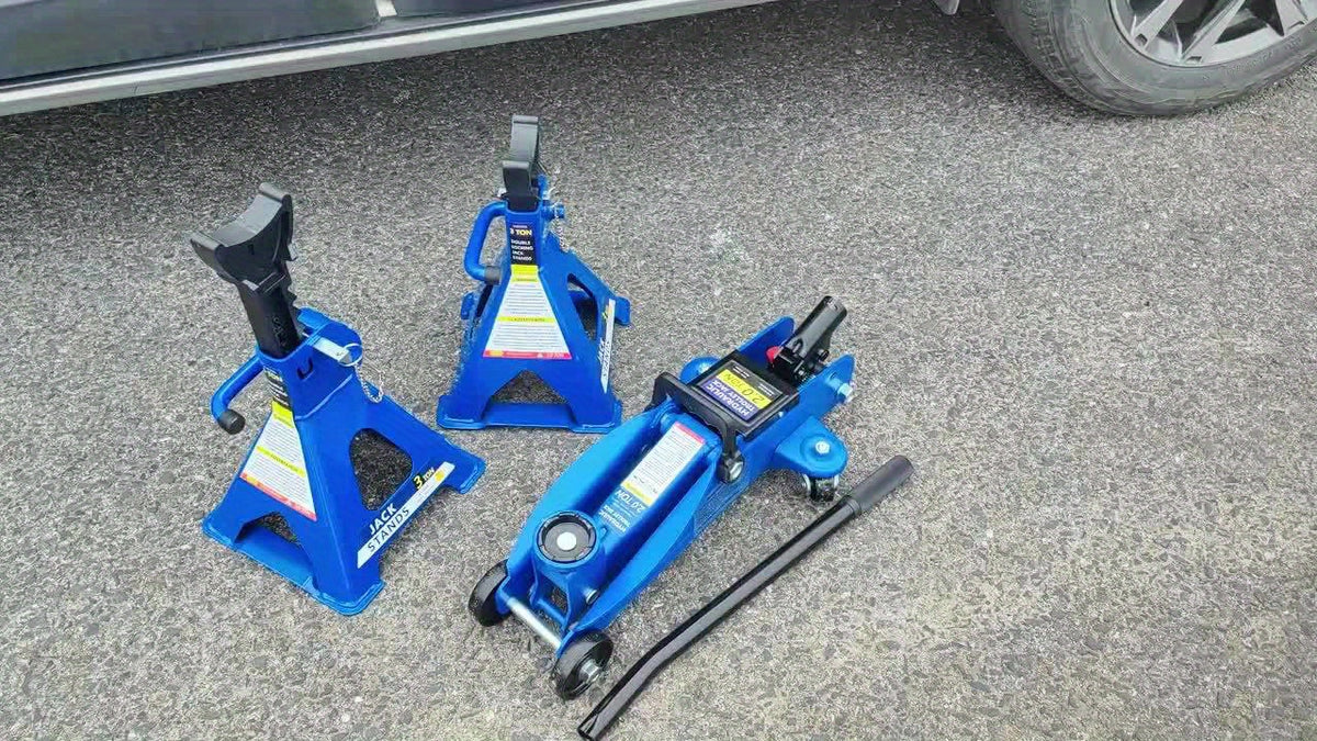 3.5T 2.5T 2T Optional Steel Floor Jack Quick Rise Piston Pump Low Profile, Hydraulic Trolley Car Jack with 2 Ratchet 3 Ton Jack Stands, Truck Jack Combo, Service Jack, Farm Jack Tire Repair