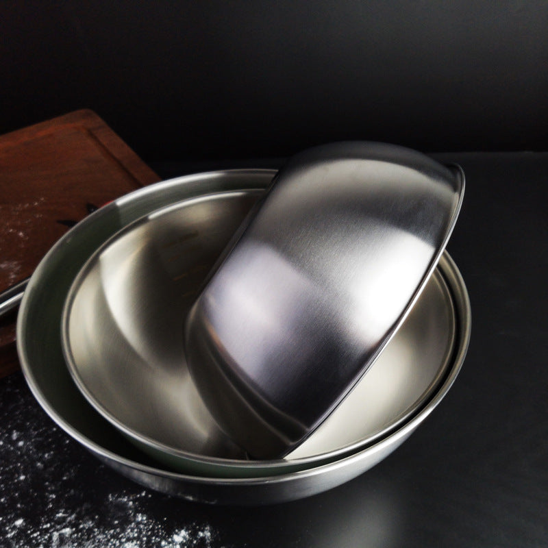 Stainless Steel Mixing Bowls Set of 3 – Nesting Kitchen Bowls for Cooking, Baking, Salad Prep & Food Storage | Dishwasher Safe, Durable Metal Bowls